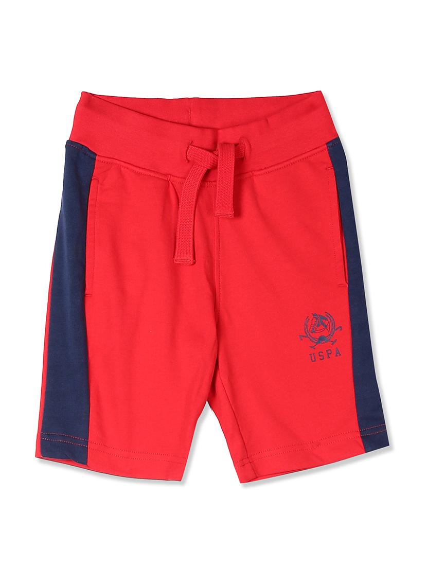 red color block shorts - 17854698 - Zoom Image - 1