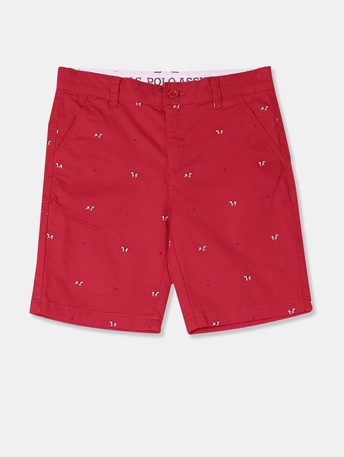 red cotton shorts & three fourth - 17854711 - Standard Image - 1