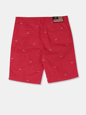 red cotton shorts & three fourth - 17854711 - Standard Image - 2