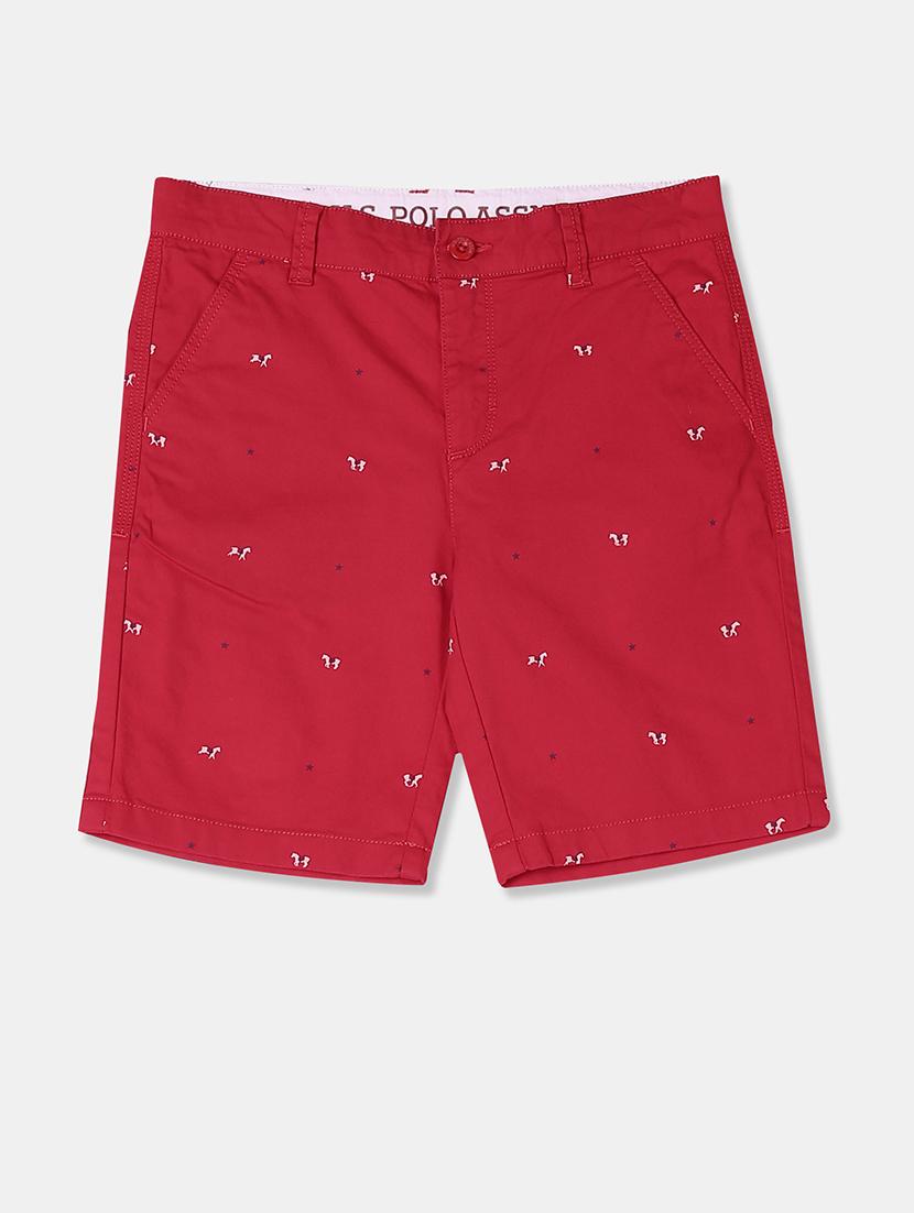 red cotton shorts & three fourth - 17854711 - Zoom Image - 1