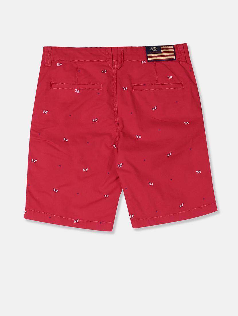 red cotton shorts & three fourth - 17854711 - Zoom Image - 2