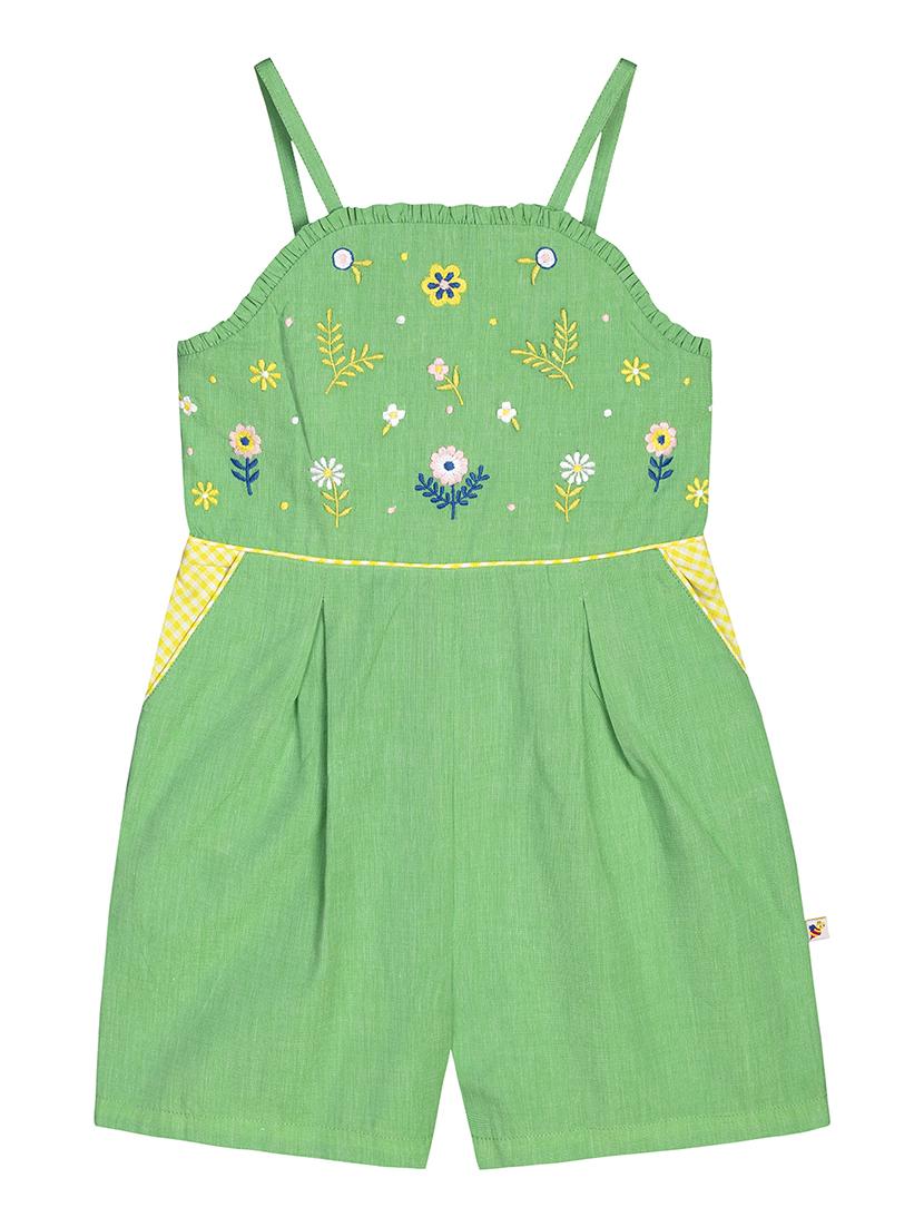 green embroidered playsuits - 17854844 - Zoom Image - 1