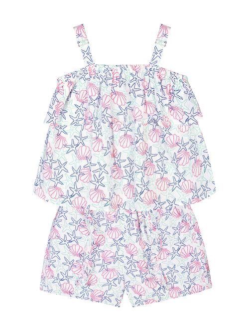 white printed shorts sets - 17854859 - Standard Image - 1