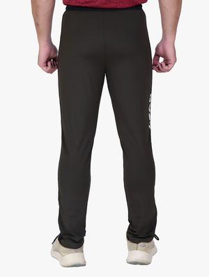 olive green printed full length track pant - 17855309 - Standard Image - 3