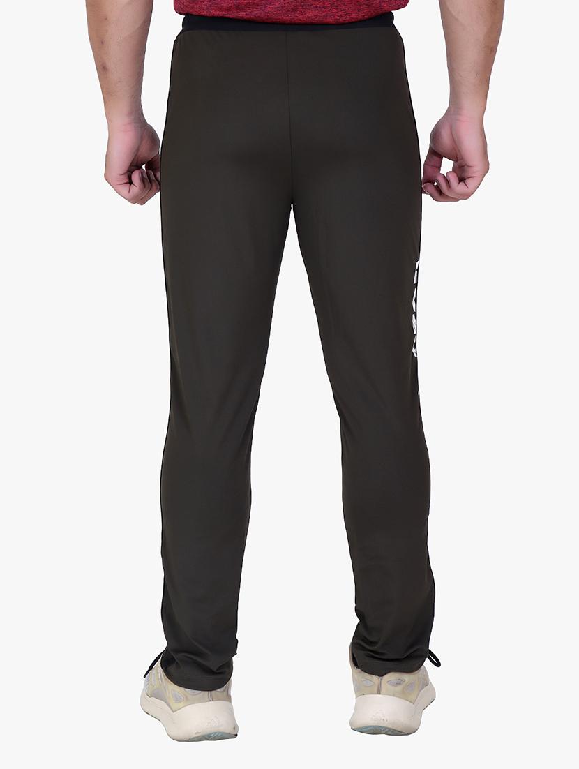 olive green printed full length track pant - 17855309 - Zoom Image - 3