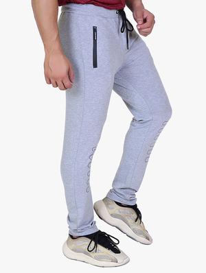 grey printed full length track pant - 17855313 - Standard Image - 2