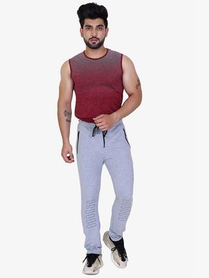 grey printed full length track pant - 17855313 - Standard Image - 4