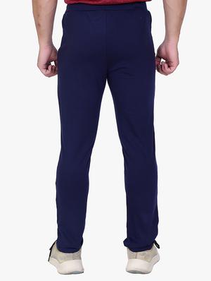 navy blue printed full length track pant - 17855314 - Standard Image - 3
