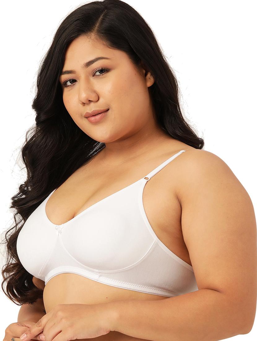 white solid full coverage t-shirt bra - 17855615 - Zoom Image - 2