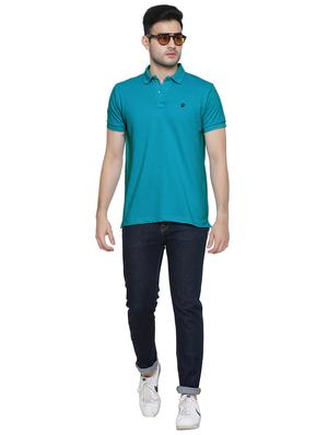 green solid polo t-shirt - 17855678 - Standard Image - 3