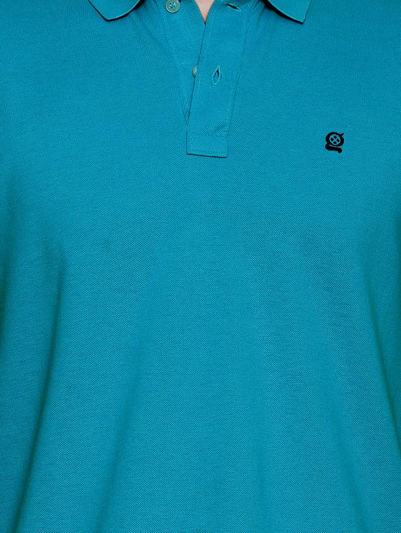 green solid polo t-shirt - 17855678 - Zoom Image - 4