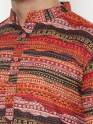 brown printed kurta pyjama set - 17855827 - Standard Image - 6