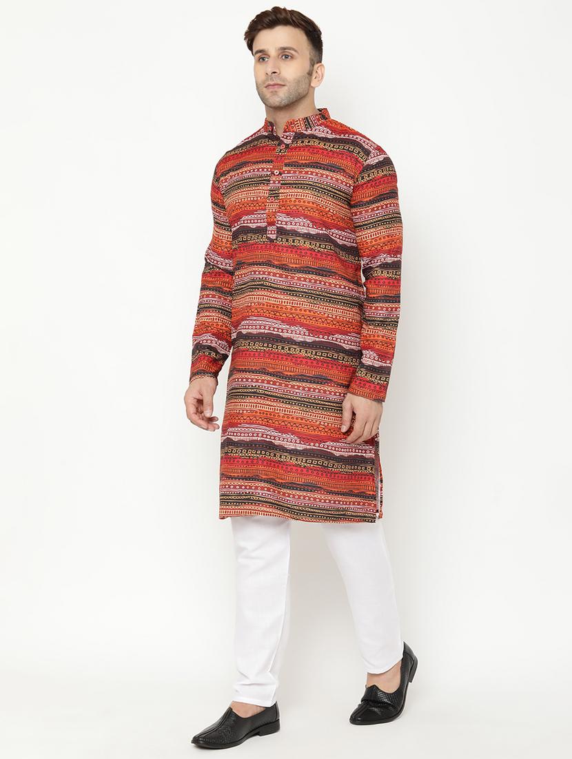 brown printed kurta pyjama set - 17855827 - Zoom Image - 2