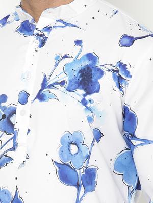 white floral kurta pyjama set - 17855887 - Standard Image - 6