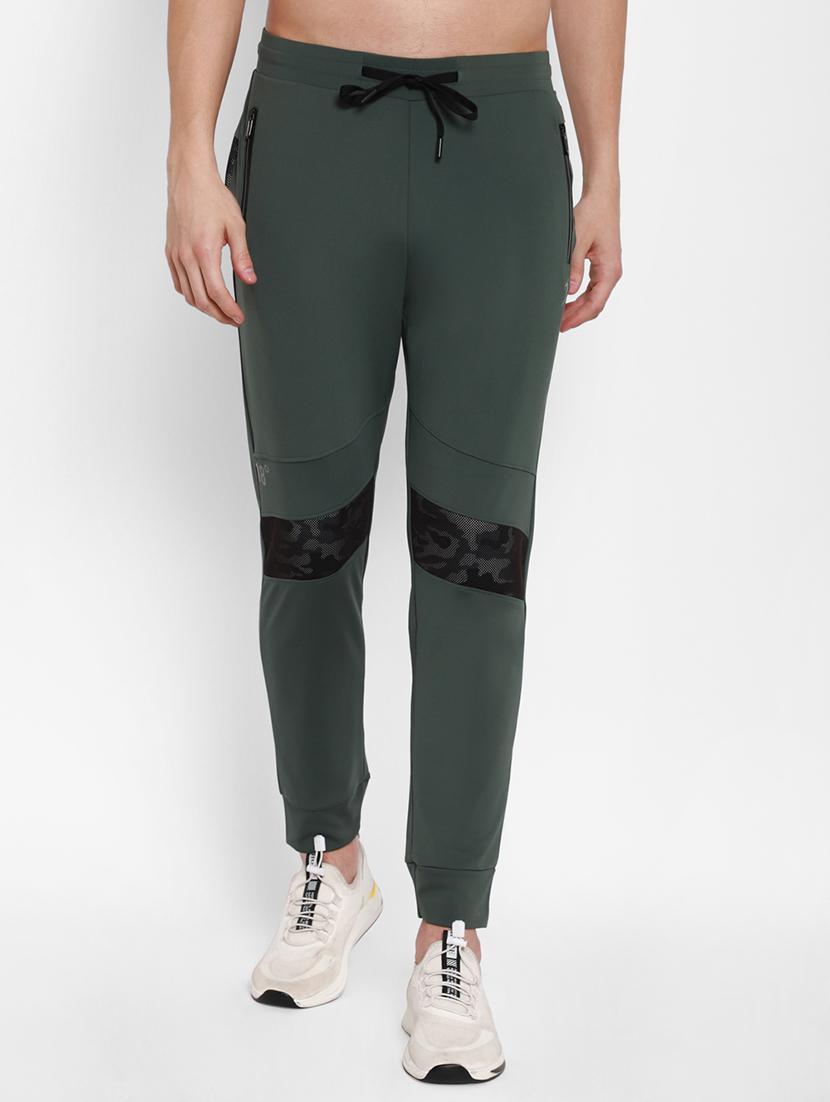 green solid full length track pant - 17856576 - Zoom Image - 1