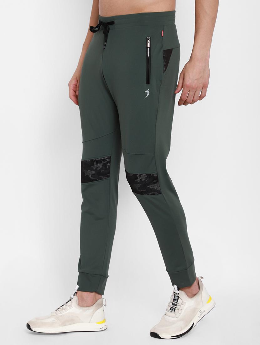 green solid full length track pant - 17856576 - Zoom Image - 2