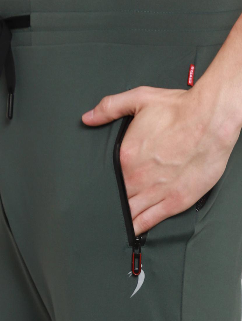 green solid full length track pant - 17856576 - Zoom Image - 5