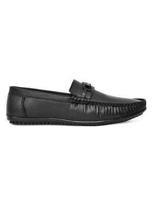 black synthetic slip on loafers - 17856690 - Standard Image - 4