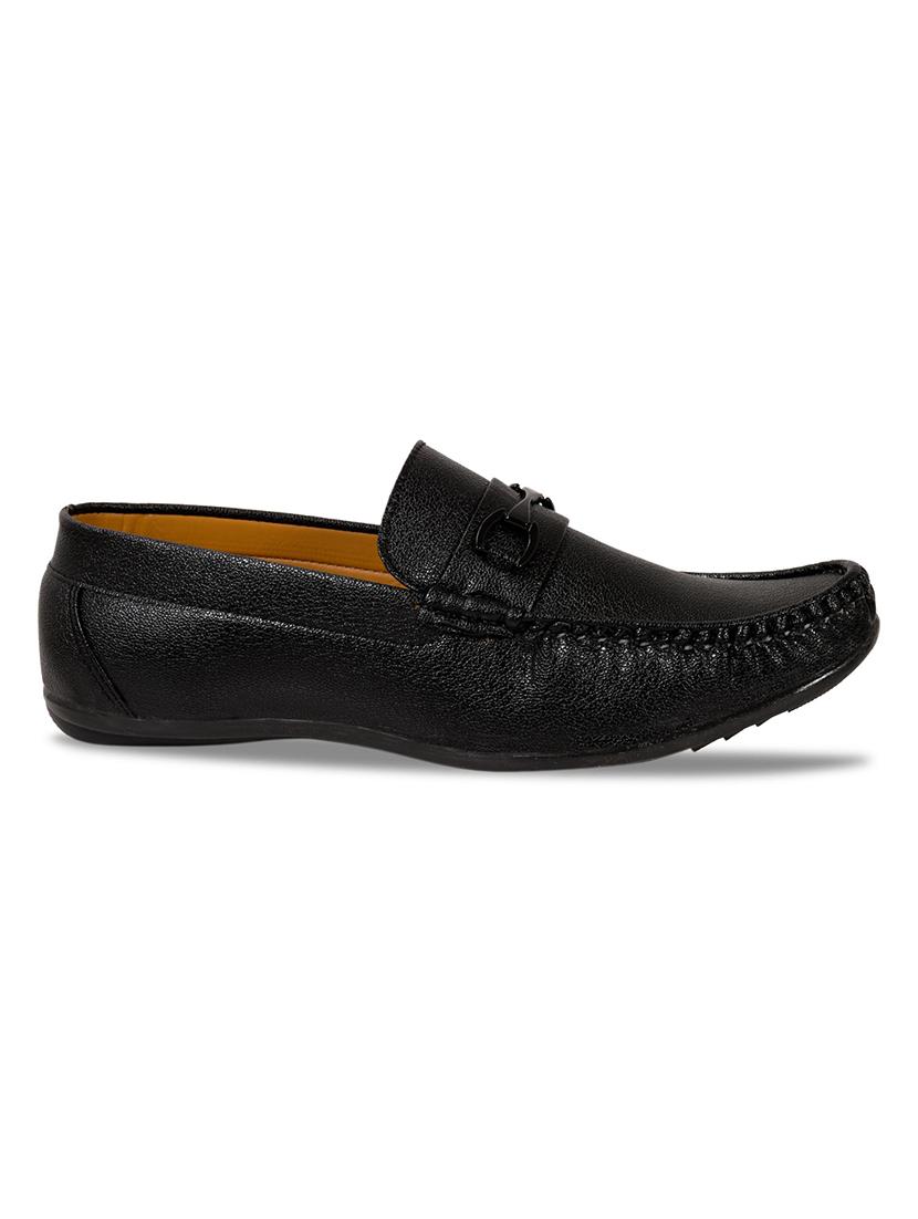 black synthetic slip on loafers - 17856690 - Zoom Image - 2