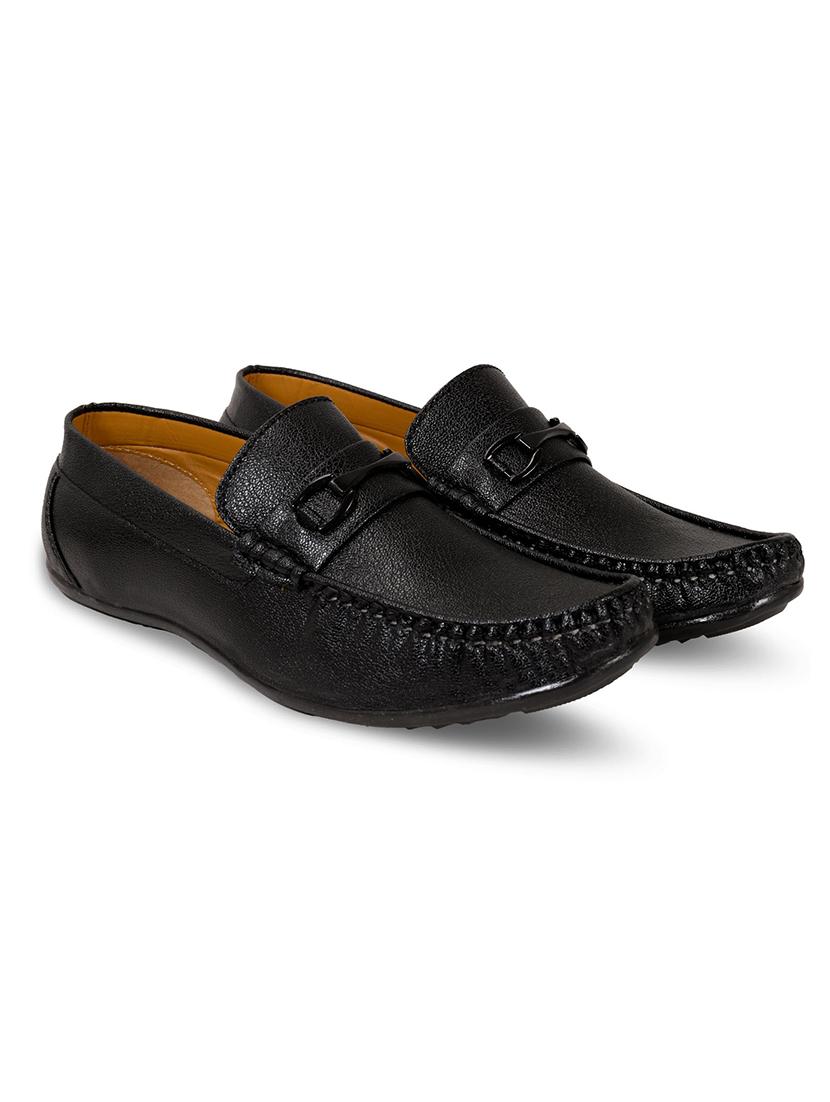 black synthetic slip on loafers - 17856690 - Zoom Image - 3