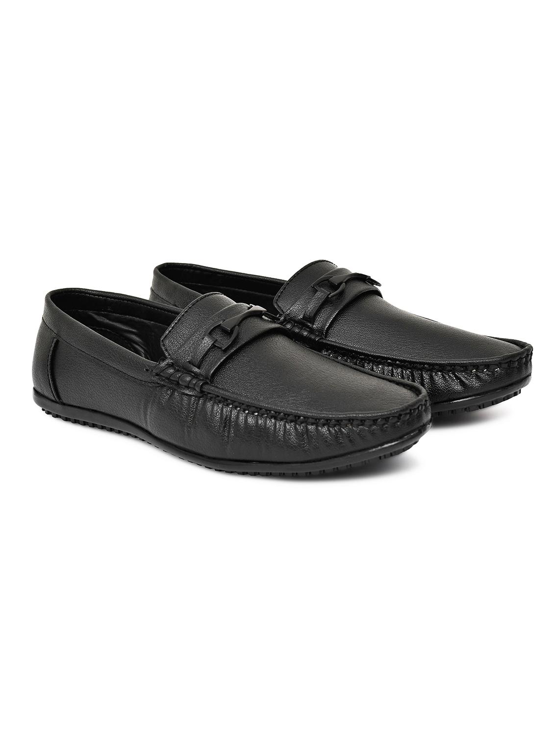 black synthetic slip on loafers - 17856690 - Zoom Image - 3
