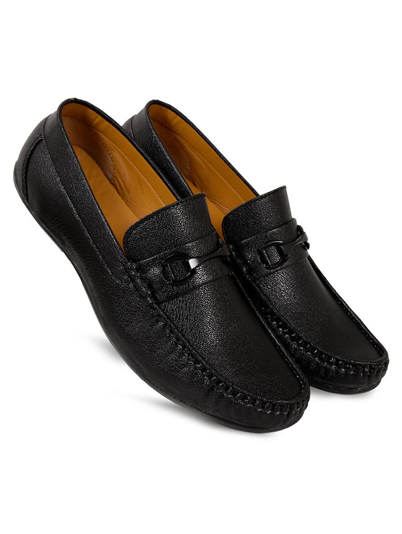 black synthetic slip on loafers - 17856690 - Zoom Image - 4