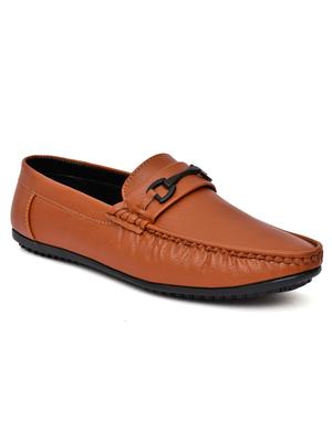 tan synthetic slip on loafers - 17856691 - Standard Image - 3
