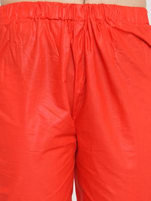 orange silk straight pant suits semistitched suit - 17856834 - Standard Image - 5