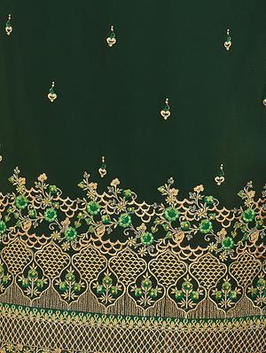 green georgette churidaar suits semistitched suit - 17856849 - Standard Image - 3