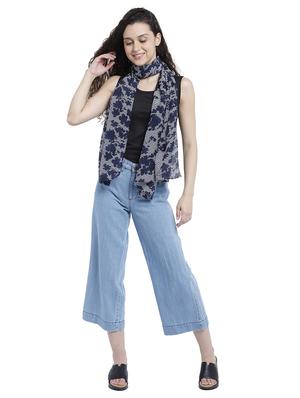 blue viscose stole - 17857238 - Standard Image - 4