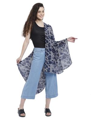 blue viscose stole - 17857238 - Standard Image - 5