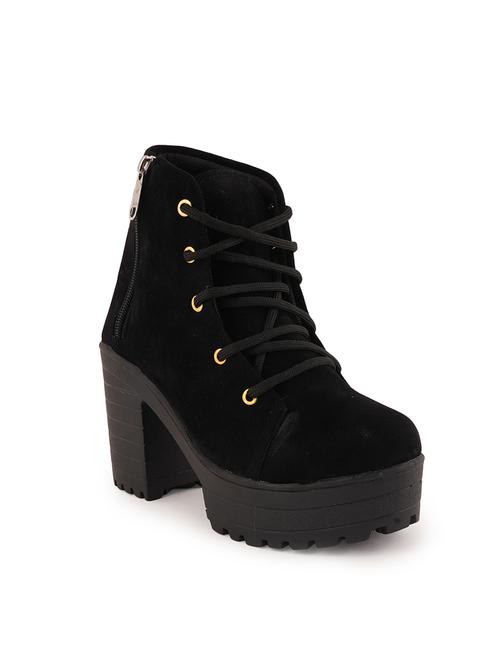 black lace up ankle boot - 17858255 - Standard Image - 1