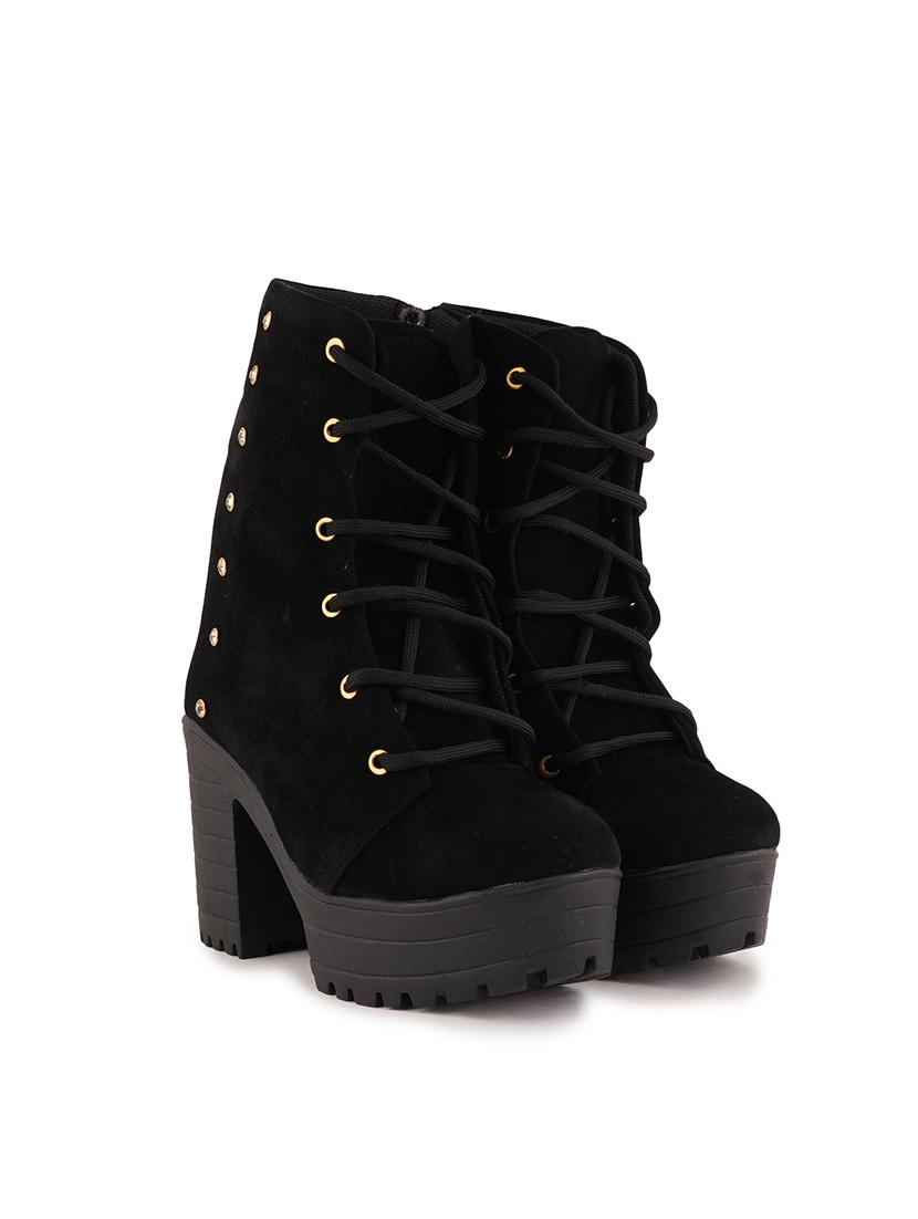 black lace up ankle boot - 17858258 - Zoom Image - 2
