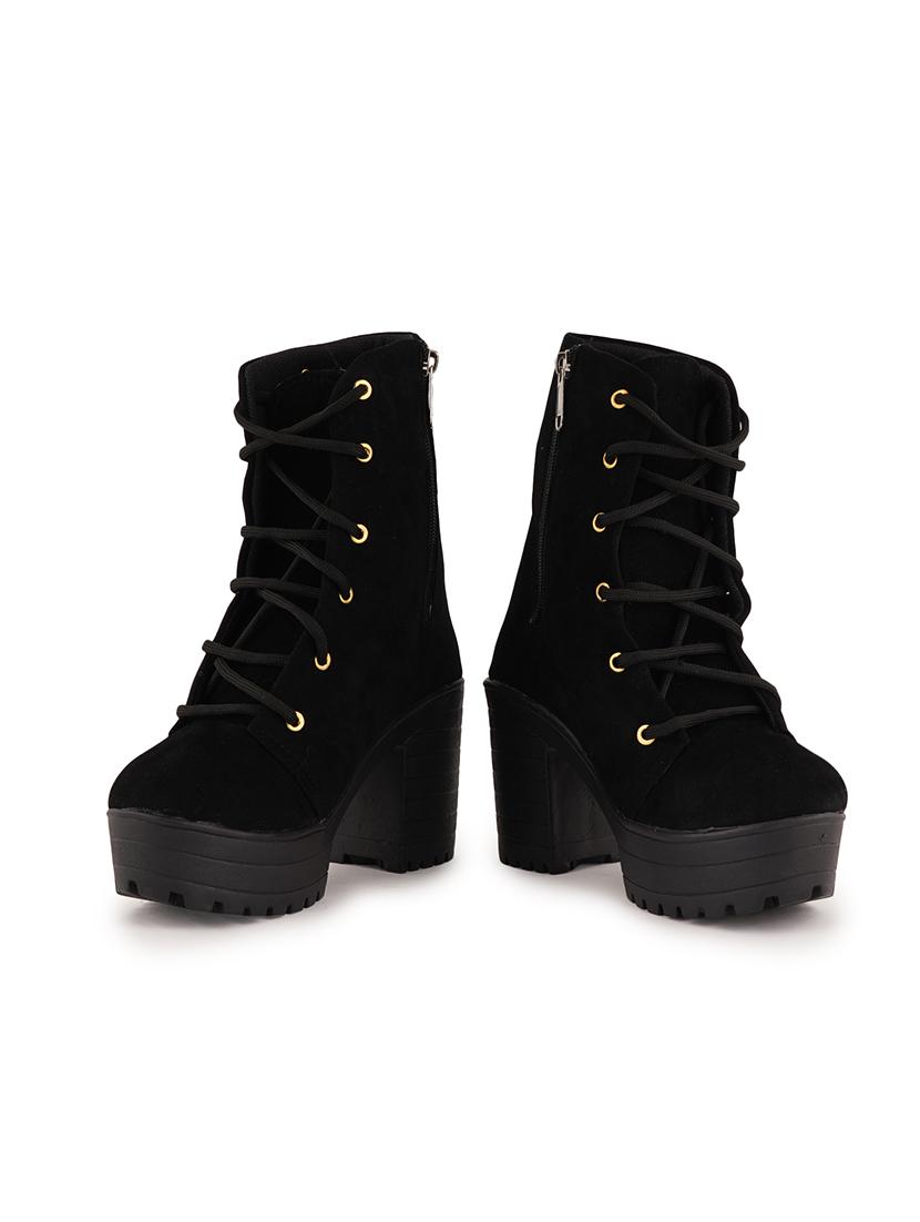 black lace up ankle boot - 17858258 - Zoom Image - 4