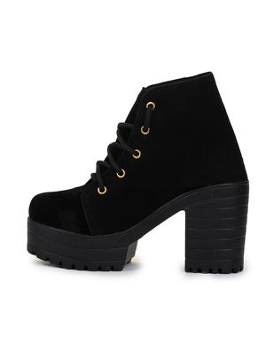black lace up ankle boot - 17858262 - Standard Image - 3