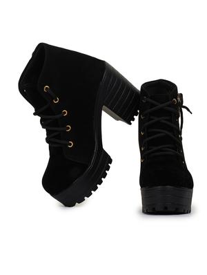 black lace up ankle boot - 17858262 - Standard Image - 4