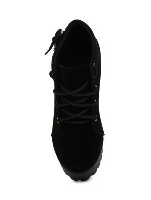 black lace up ankle boot - 17858262 - Standard Image - 6