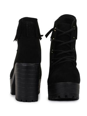black lace up ankle boot - 17858264 - Standard Image - 5
