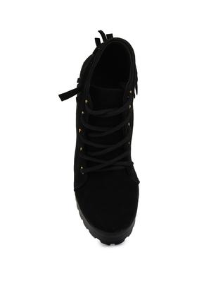 black lace up ankle boot - 17858264 - Standard Image - 6
