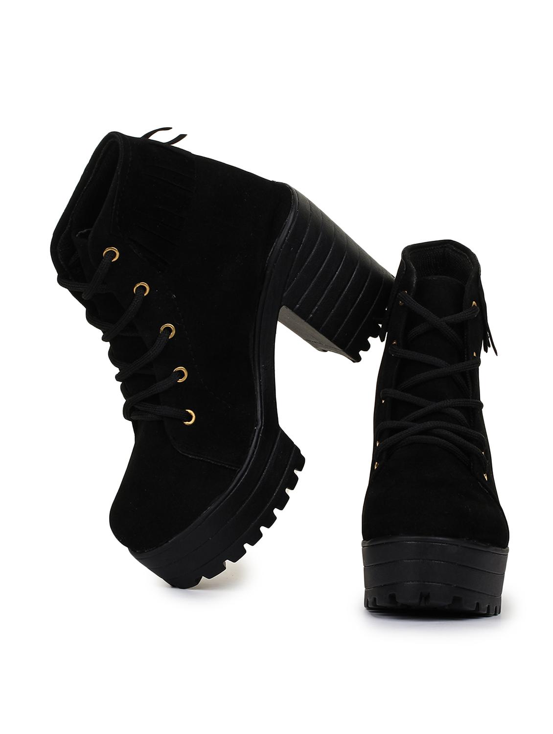 black lace up ankle boot - 17858264 - Zoom Image - 4