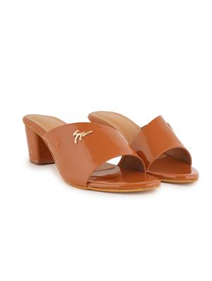 tan pu slip on sandals - 17858328 - Standard Image - 2