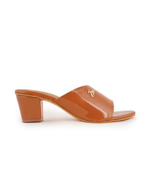 tan pu slip on sandals - 17858328 - Standard Image - 3