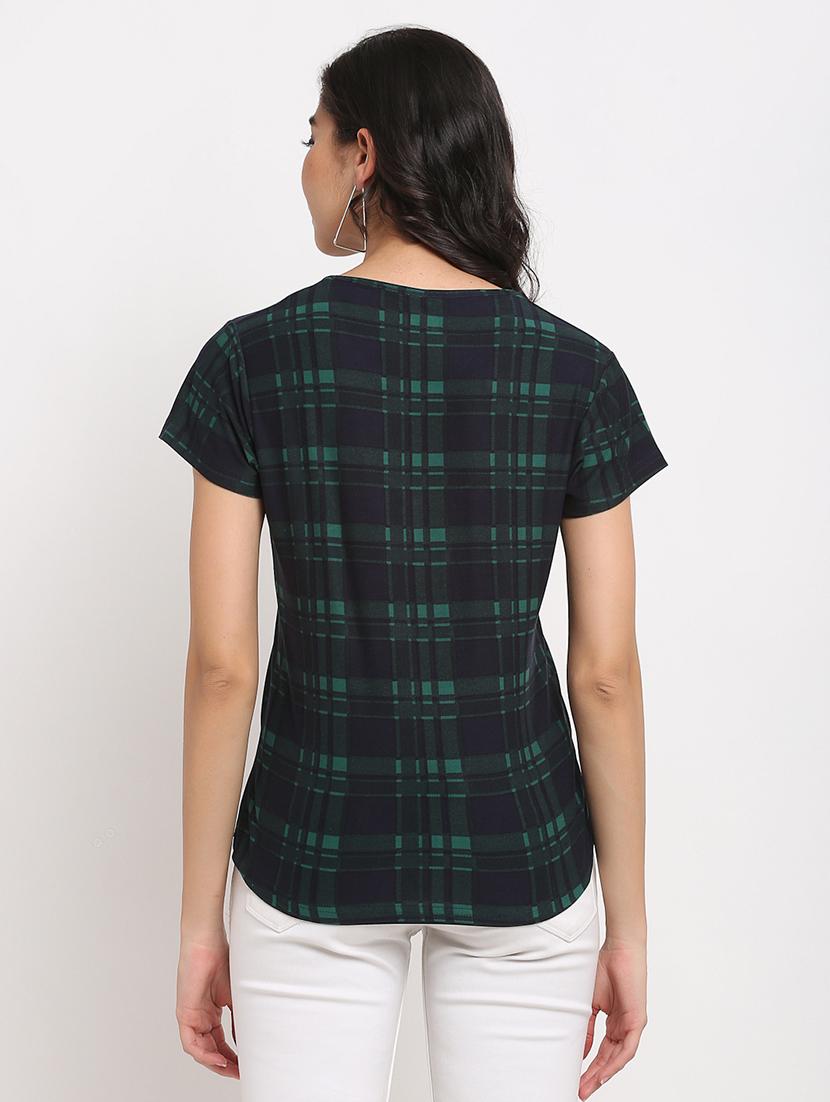 round neck checkered tee - 17858499 - Zoom Image - 3
