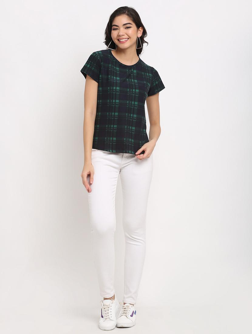 round neck checkered tee - 17858499 - Zoom Image - 4