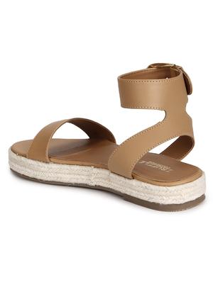 nude pu ankle strap sandals - 17858978 - Standard Image - 3
