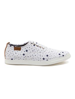 white canvas lace up sneakers - 17859596 - Standard Image - 2