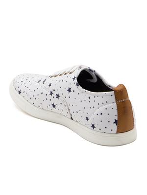 white canvas lace up sneakers - 17859596 - Standard Image - 3