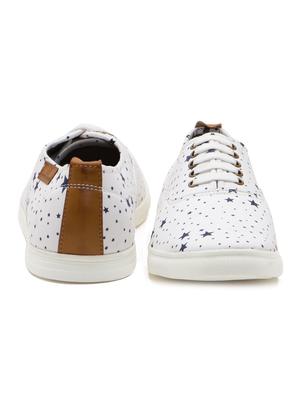 white canvas lace up sneakers - 17859596 - Standard Image - 4