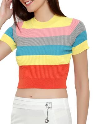 candy striped crop top - 17860099 - Standard Image - 5