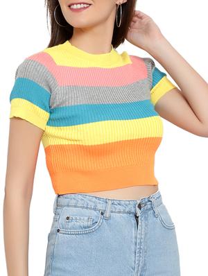 candy striped crop top - 17860100 - Standard Image - 5